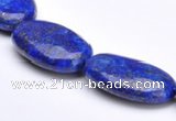 CLA36 flat oval deep blue dyed lapis lazuli 15*25mm beads