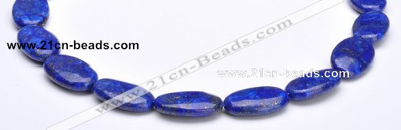 CLA36 flat oval deep blue dyed lapis lazuli 15*25mm beads