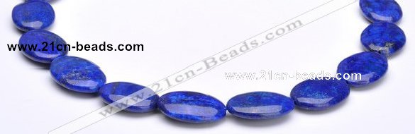 CLA37 18*25mm deep blue dyed lapis lazuli flat oval beads