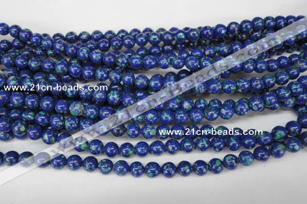 CLA402 15.5 inches 8mm round synthetic lapis lazuli beads