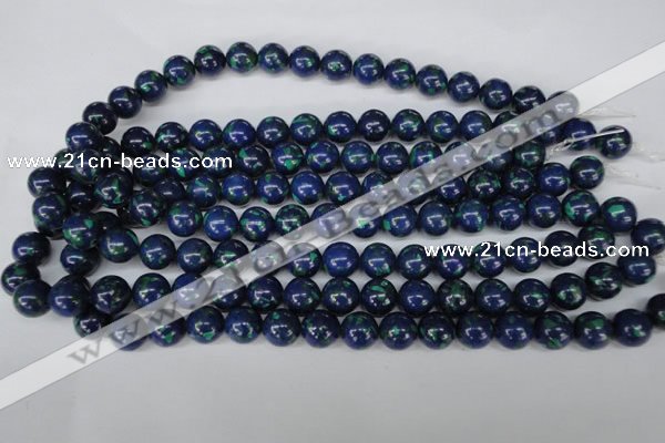 CLA403 15.5 inches 10mm round synthetic lapis lazuli beads