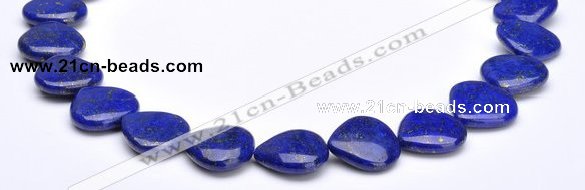CLA41 20*20mm heart deep blue dyed lapis lazuli beads wholesale