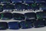 CLA427 15.5 inches 10*14mm rectangle synthetic lapis lazuli beads