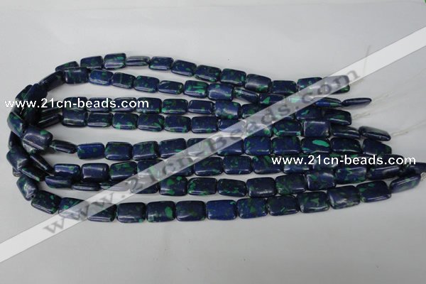 CLA427 15.5 inches 10*14mm rectangle synthetic lapis lazuli beads