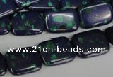 CLA428 15.5 inches 12*16mm rectangle synthetic lapis lazuli beads