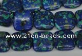 CLA435 15.5 inches 14*14mm square synthetic lapis lazuli beads