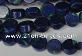 CLA442 15.5 inches 8mm coin synthetic lapis lazuli beads