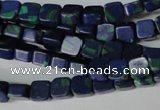 CLA445 15.5 inches 6*6mm square synthetic lapis lazuli beads