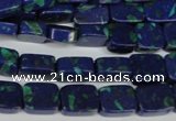 CLA453 15.5 inches 8*10mm rectangle synthetic lapis lazuli beads