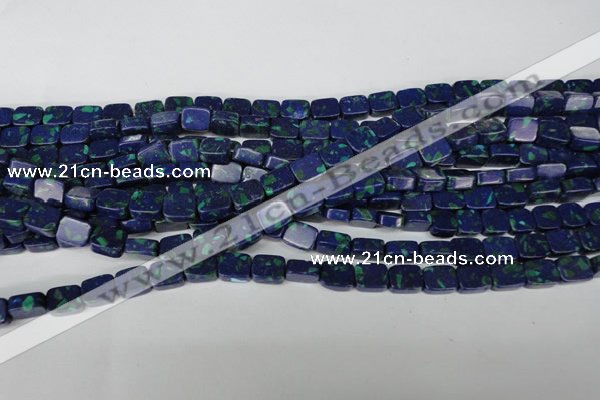 CLA453 15.5 inches 8*10mm rectangle synthetic lapis lazuli beads