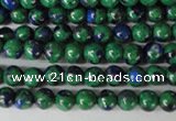 CLA478 15.5 inches 4mm round synthetic lapis lazuli beads