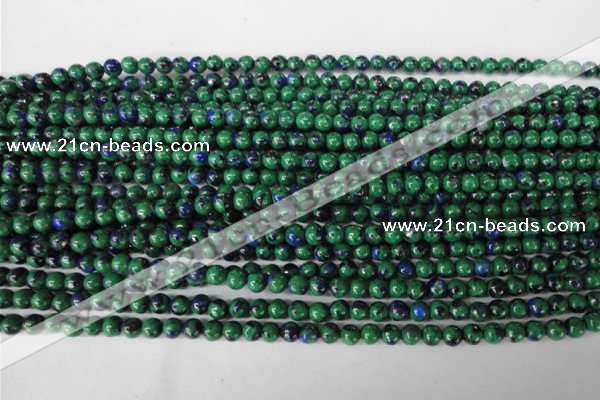 CLA478 15.5 inches 4mm round synthetic lapis lazuli beads