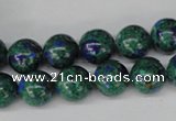 CLA481 15.5 inches 10mm round synthetic lapis lazuli beads