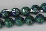 CLA482 15.5 inches 12mm round synthetic lapis lazuli beads