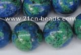 CLA486 15.5 inches 20mm round synthetic lapis lazuli beads