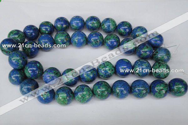CLA486 15.5 inches 20mm round synthetic lapis lazuli beads