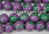 CLA492 15.5 inches 12mm round synthetic lapis lazuli beads