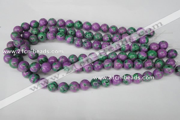 CLA492 15.5 inches 12mm round synthetic lapis lazuli beads