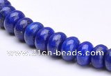 CLA50 5*8mm roundel deep blue dyed lapis lazuli beads Wholesale