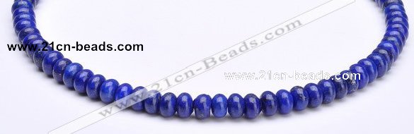 CLA50 5*8mm roundel deep blue dyed lapis lazuli beads Wholesale