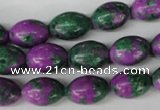 CLA503 15.5 inches 10*14mm rice synthetic lapis lazuli beads