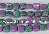 CLA518 15.5 inches 8*8mm square synthetic lapis lazuli beads