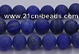 CLA70 15.5 inches 4mm round matte lapis lazuli beads wholesale