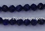 CLA81 15.5 inches 6mm faceted nuggets dyed lapis lazuli beads