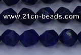 CLA82 15.5 inches 8mm faceted nuggets dyed lapis lazuli beads