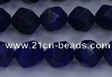 CLA83 15.5 inches 10mm faceted nuggets dyed lapis lazuli beads