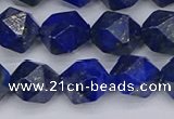 CLA88 15.5 inches 10mm faceted nuggets dyed lapis lazuli beads