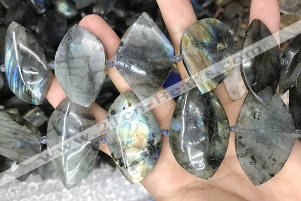 CLB1003 15.5 inches 18*35mm - 25*45mm freeform labradorite beads