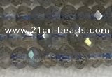 CLB1020 15.5 inches 2*4mm faceted rondelle labradorite gemstone beads