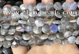 CLB1038 15.5 inches 10mm faceted coin labradorite beads wholesale