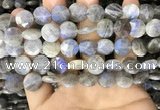 CLB1039 15.5 inches 12mm faceted coin labradorite beads wholesale