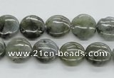 CLB105 15.5 inches 12mm flat round labradorite gemstone beads wholesale