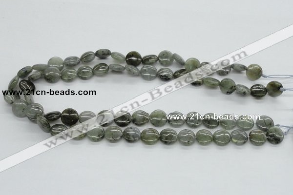 CLB105 15.5 inches 12mm flat round labradorite gemstone beads wholesale