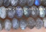 CLB1052 15.5 inches 4*6mm faceted rondelle labradorite gemstone beads