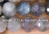 CLB1073 15.5 inches 8mm faceted round labradorite beads