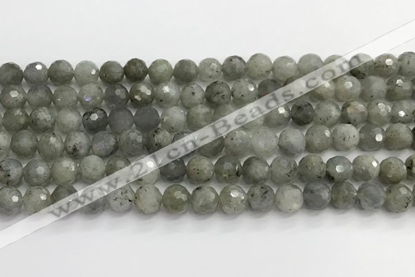 CLB1076 15.5 inches 8mm faceted round labradorite beads