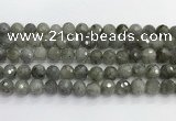 CLB1077 15.5 inches 10mm faceted round labradorite beads