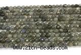 CLB1248 15 inches 4mm faceted round labradorite beads wholesale