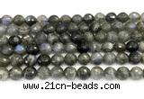 CLB1250 15 inches 8mm faceted round labradorite beads wholesale