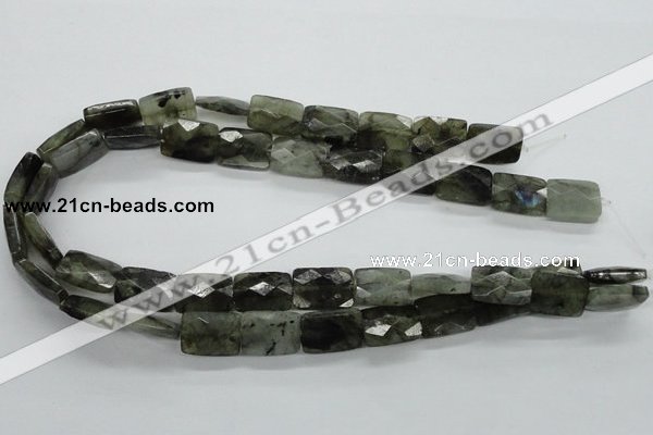 CLB126 15.5 inches 13*18mm faceted rectangle labradorite gemstone beads