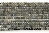 CLB1280 15.5 inches 3*4mm faceted rondelle labradorite beads