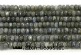 CLB1282 15.5 inches 5*8mm faceted rondelle labradorite beads