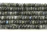 CLB1283 15.5 inches 6*10mm faceted rondelle labradorite beads