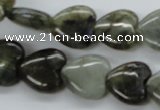 CLB130 15.5 inches 14*14mm heart labradorite gemstone beads wholesale