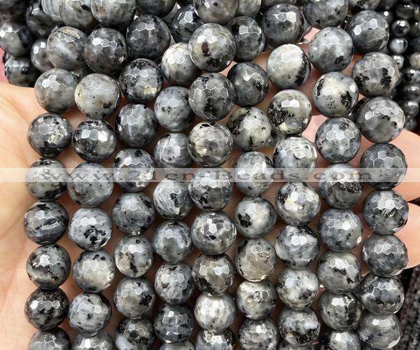 CLB1303 15 inches 10mm faceted round black labradorite beads wholesale