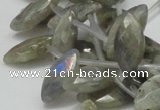 CLB15 16 inches 10*18mm faceted marquise labradorite gemstone beads